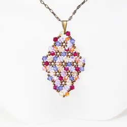 Pendant 40cm - Terence Rhombus M-Bronze Chain - Pendant 40cm - Laiton bronze
